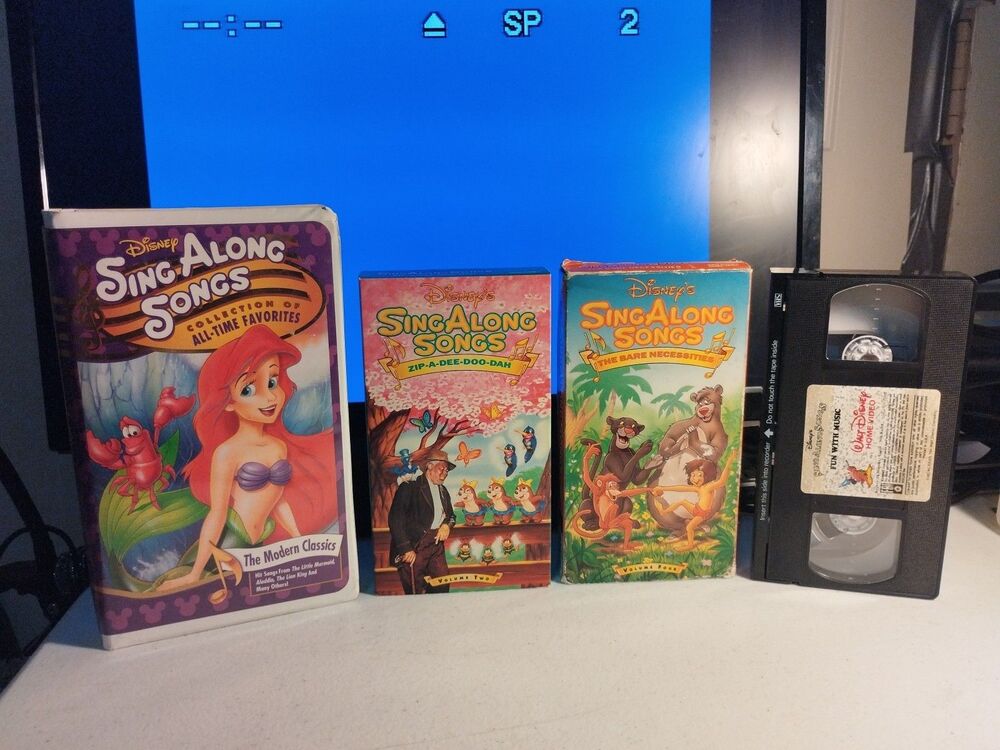 Disney Sing Along Songs VHS Lot of 4